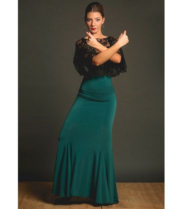 jupes de flamenco femme sur demande - Falda Flamenca TAMARA Flamenco - Jupe Oliva - Tricot élastique