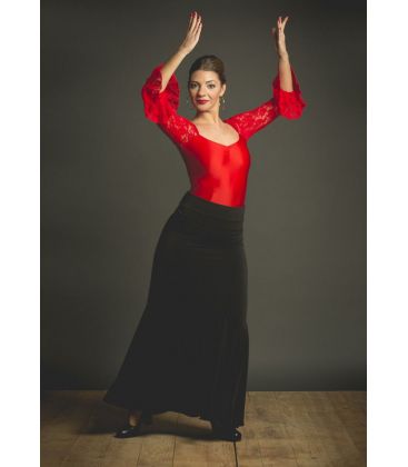 jupes de flamenco femme sur demande - Falda Flamenca TAMARA Flamenco - Jupe Oliva - Tricot élastique
