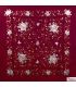 square embroidered manila shawl in stock - - Manila Shawl Beige fringes - Earth Tones Embroidered