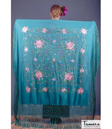 manila shawl personalised - - Manila Spring Shawl - Pink tons Embroidered