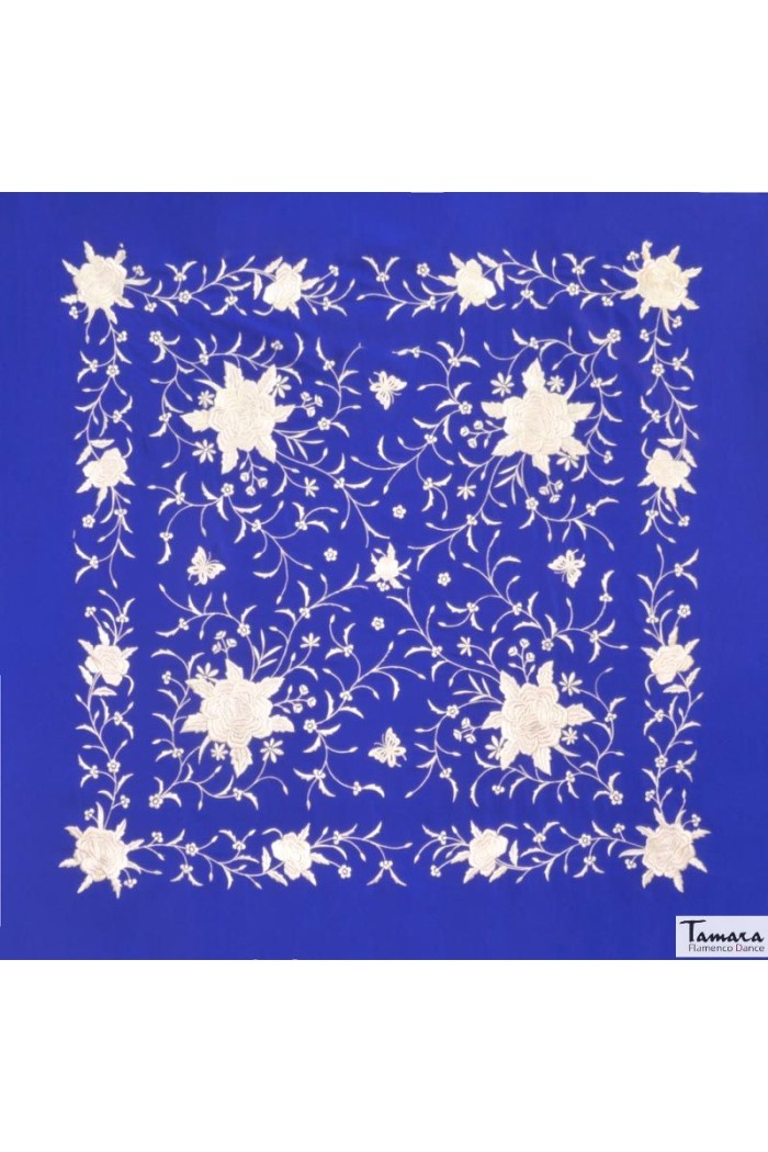 Châle Manille brodé Carré modèle Châle Printemps Manille - Brodé Beig Oro