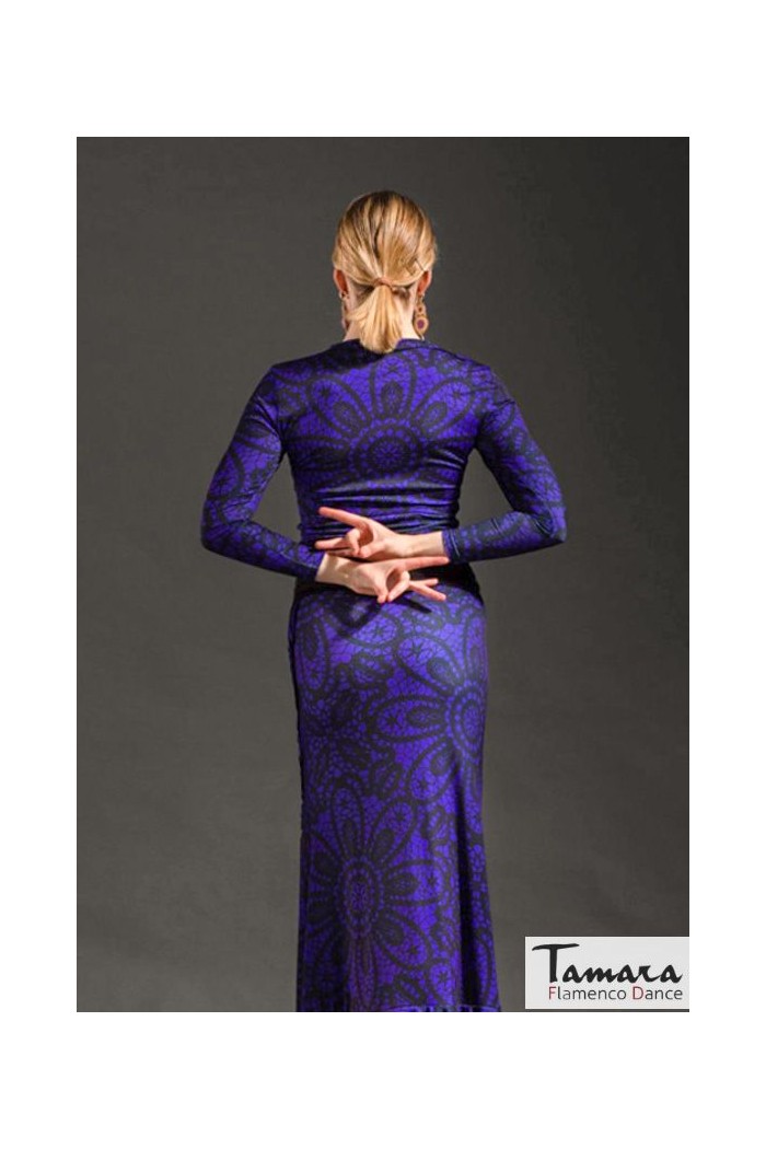 Faldas flamencas MUJER modelo Falda flamenco Alana - Punto elástico Morado