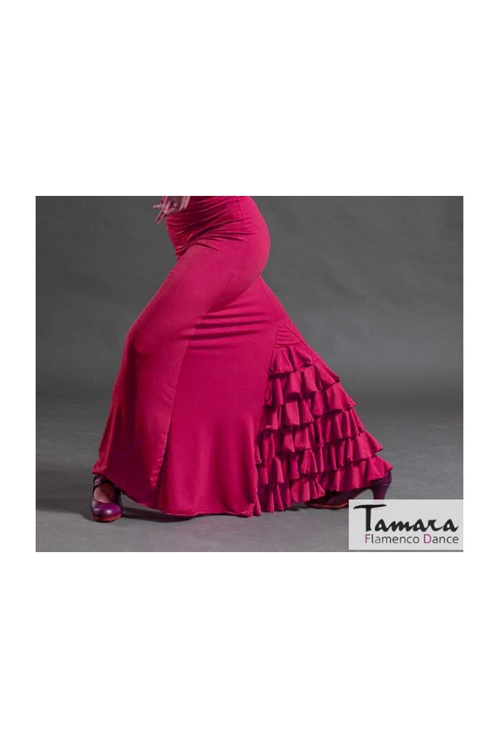  Flamenco skirts WOMAN model Flamenco skirt Andujar skirt - Elastic knit scarlet red