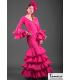 flamenco dresses in stock immediate shipment - Vestido de flamenca TAMARA Flamenco - Size 40 - Serrana (Fuchsia beige polka dots)