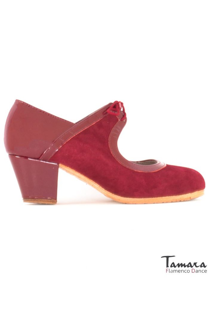 Zapatos de flamenco Profesionales Tamara modelo Zapatos de flamenco Rumba Burdeos