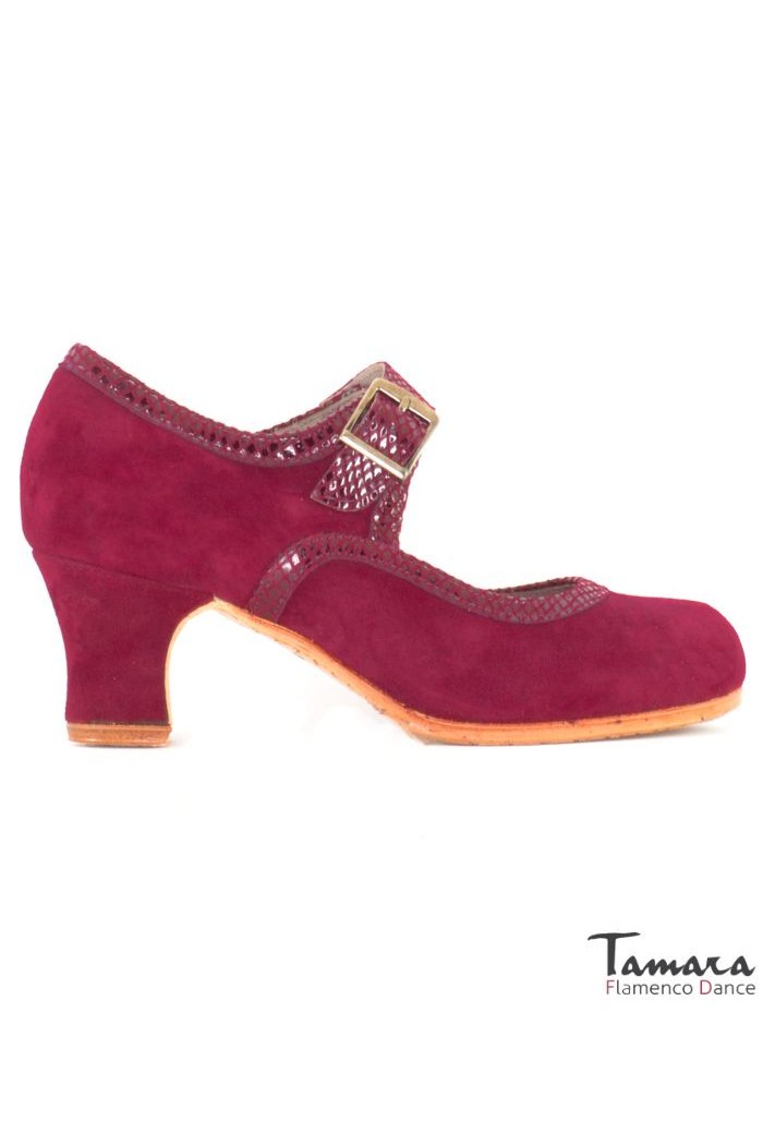Zapatos de flamenco Profesionales Tamara modelo Zapatos de flamenco Triana Burdeos