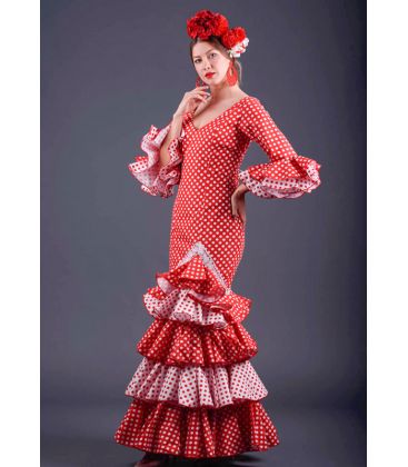 robes flamenco en stock livraison immédiate - Vestido de flamenca TAMARA Flamenco - Taille 48 - Alegría Rouge (Identique à la photo)