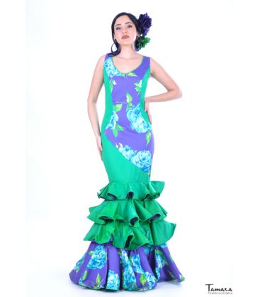 flamenco dresses in stock immediate shipment - Vestido de flamenca TAMARA Flamenco - Size - Flamenco dress Morado/verde