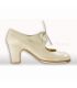 flamenco shoes professional for woman - Begoña Cervera - Angelito chino-white leather