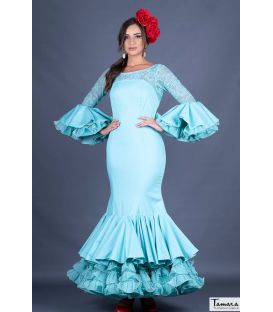 trajes de flamenca en stock envío inmediato - Vestido de flamenca TAMARA Flamenco - Talla 38 - Jade (Igual foto)