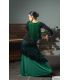 faldas flamencas mujer bajo pedido - Falda Flamenca DaveDans - Falda Carmela - Punto y tul elástico Lunar Negro