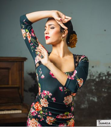 bodyt shirt flamenco femme sur demande - Maillots/Bodys/Camiseta/Top TAMARA Flamenco - Body Elqui - Tricot élastique Empreinte
