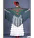 mantoncillo bordado flamenca en stock - - Mantoncillo Florencia - Bordado multicolor rojo