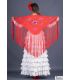 embroidered flamenco shawl in stock - - Florencia Shawl - Pink tons Embroidered