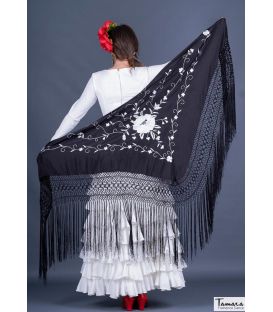 Roma Shawl - Silver Embroidered