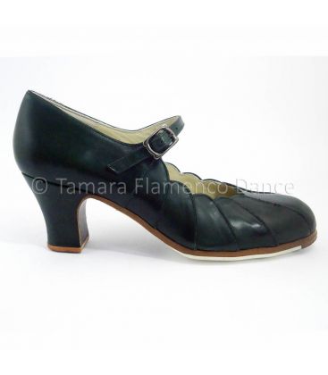 zapatos de flamenco profesionales personalizables - Begoña Cervera - zapato de flamenco begoña cervera acuarela piel negro