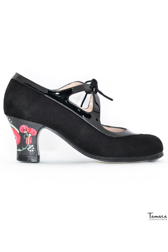 Zapatos de flamenco Profesionales modelo Zapatos de flamenco Candor negro-rojo