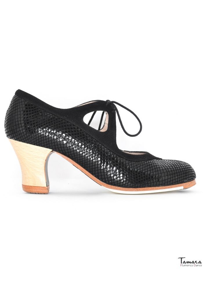  Flamenco shoes - Professionals model Flamenco shoes Candor negro-rojo