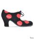 zapatos de flamenco profesionales en stock - Begoña Cervera - Cordonera Lunares - En stock