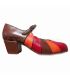 zapatos de flamenco profesionales personalizables - Begoña Cervera - zapato de flamenco begoña cervera acuarela tricolor piel