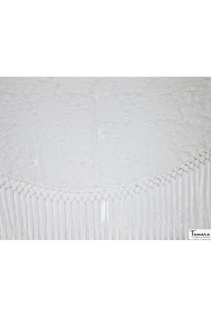 Châle foire uni/imprimé/lacé modèle Châle Femme - Dentelle Blanc