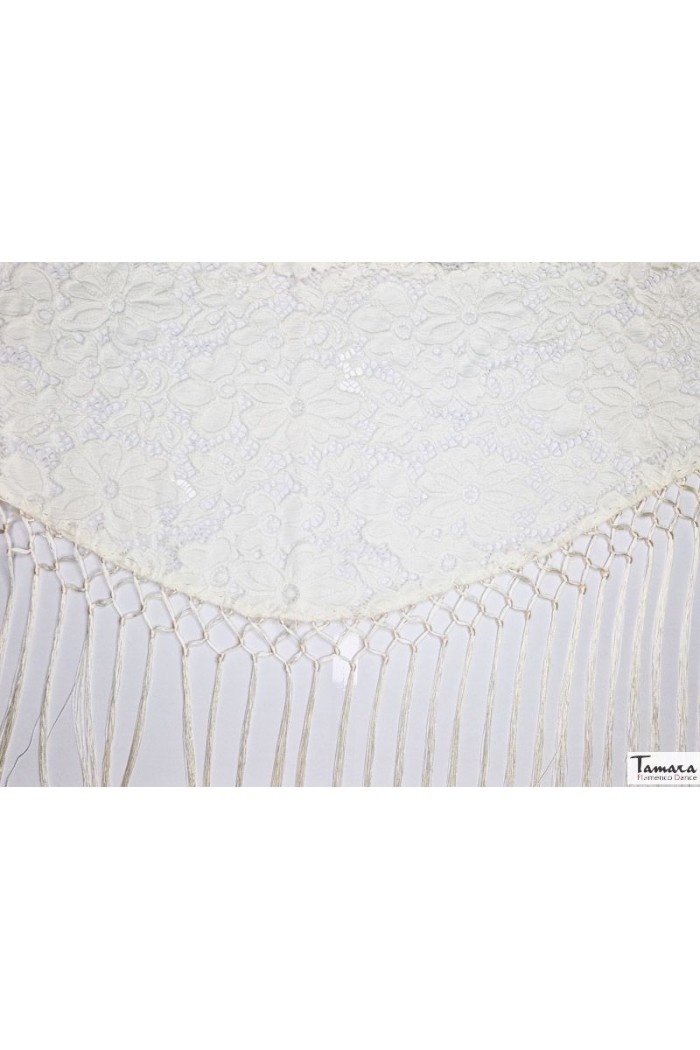 Châle foire uni/imprimé/lacé modèle Châle Femme - Dentelle Ivoire