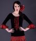 bodyt shirt flamenco woman by order - - Zahara polka dots - Viscose