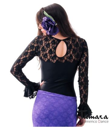 bodyt shirt flamenco woman by order - - Desplante with flounces Body