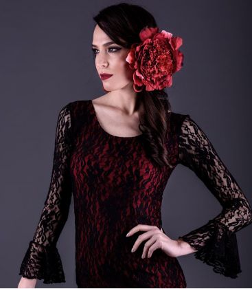bodycamiseta flamenca mujer bajo pedido - - Alcazar - Viscosa con encaje