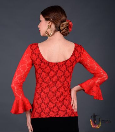 bodyt shirt flamenco woman by order - - Alcazar - Viscose with lace