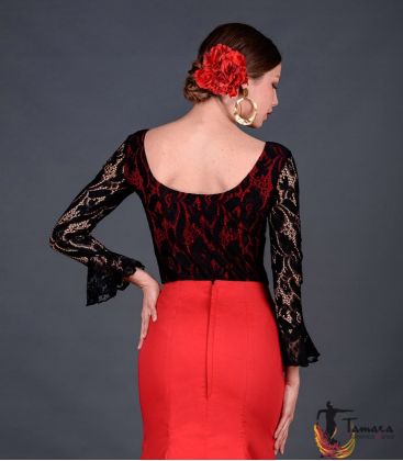bodyt shirt flamenco woman by order - - Alcazar - Viscose with lace