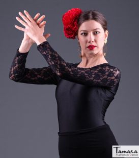 bodyt shirt flamenco femme sur demande - - Body Tiento - Lycra et dentelle