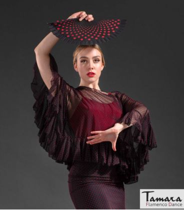 bodycamiseta flamenca mujer bajo pedido - Maillots/Bodys/Camiseta/Top TAMARA Flamenco - Top Rocio - Tul y terciopelo