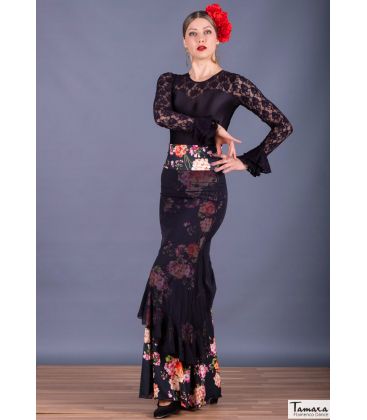jupes flamenco femme en stock - Falda Flamenca TAMARA Flamenco - Jupe Carmela - Tricot élastique imprimé