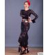 faldas flamencas mujer en stock - Falda Flamenca TAMARA Flamenco - Falda Carmela - Tul y Punto elástico Estampado (En Stock)