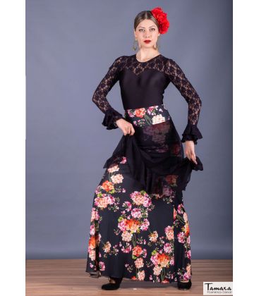 jupes de flamenco femme sur demande - Falda Flamenca TAMARA Flamenco - Jupe Carmela - Tricot élastique imprimé