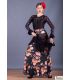 faldas flamencas mujer bajo pedido - Falda Flamenca TAMARA Flamenco - Falda Carmela - Tul y Punto elástico Estampado (En Stock)