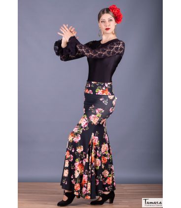 jupes flamenco femme en stock - Falda Flamenca TAMARA Flamenco - Jupe Mirella - Tricot élastique imprimé (En Stock)