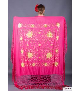 manila shawl in stock - - Manila Spring Shawl - Golden Embroidered (In stock)