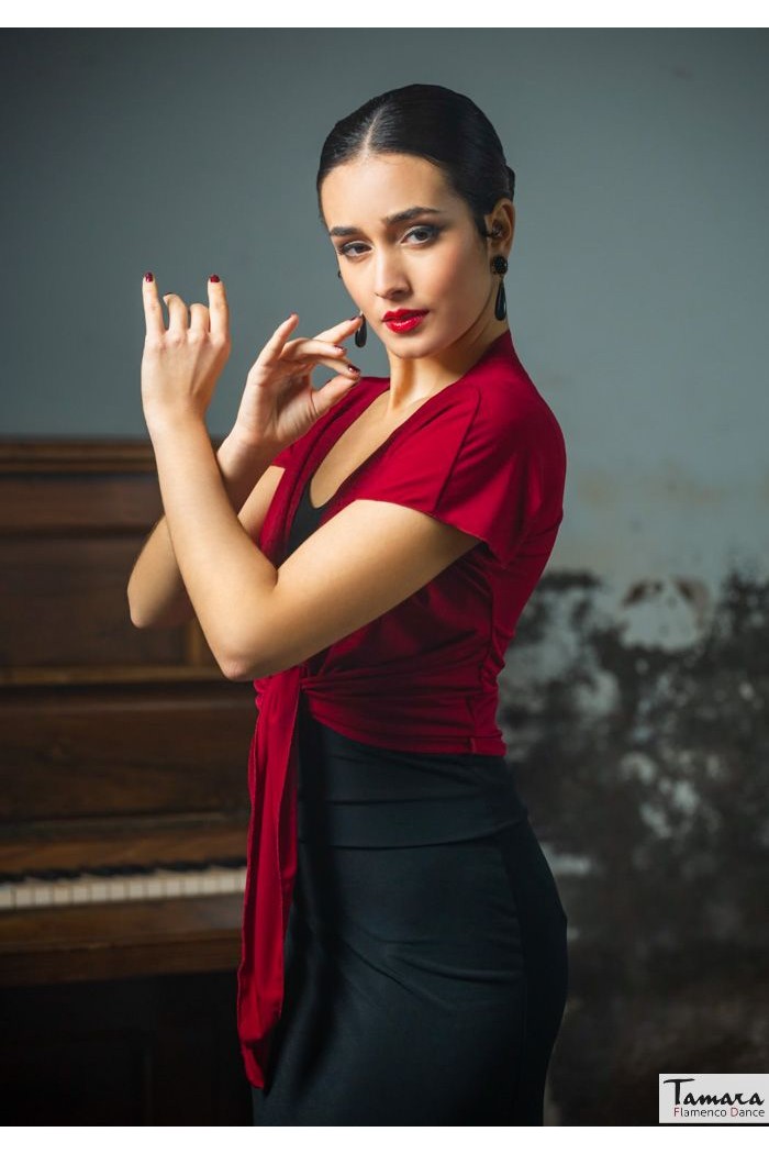  Body/Camiseta flamenca MUJER model Cardigan Hiba - Elastic knit Black