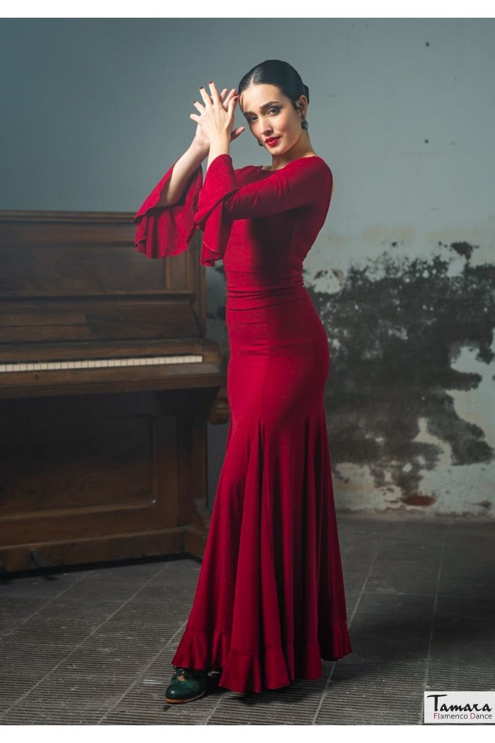 Jupes flamenco FEMME modèle Jupe flamenco Talagante - Tricot élastique 