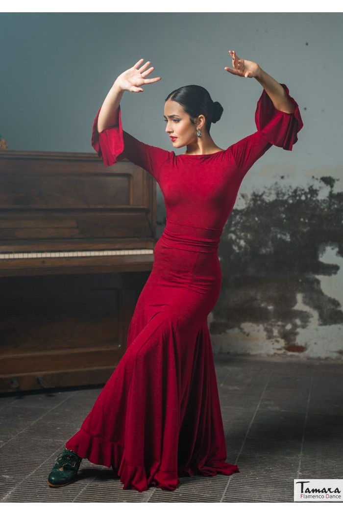 Jupes flamenco FEMME modèle Jupe flamenco Talagante - Tricot élastique 