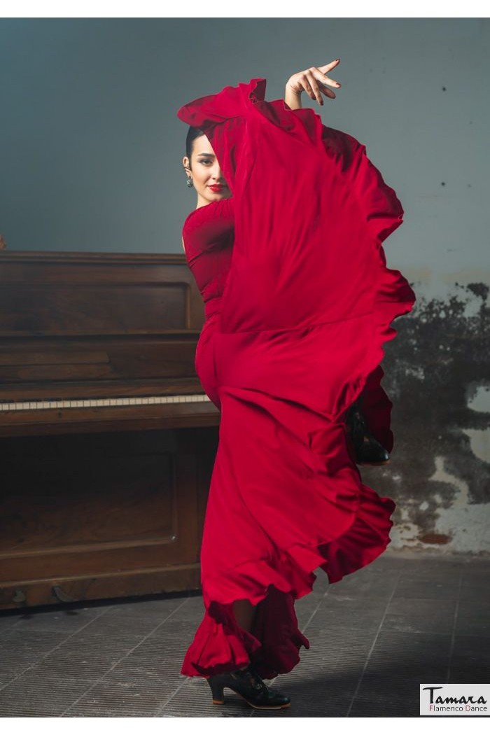 Jupes flamenco FEMME modèle Jupe flamenco Talagante - Tricot élastique 