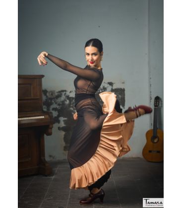 faldas flamencas mujer bajo pedido - Falda Flamenca DaveDans - Falda Osorno - Punto y tul elástico