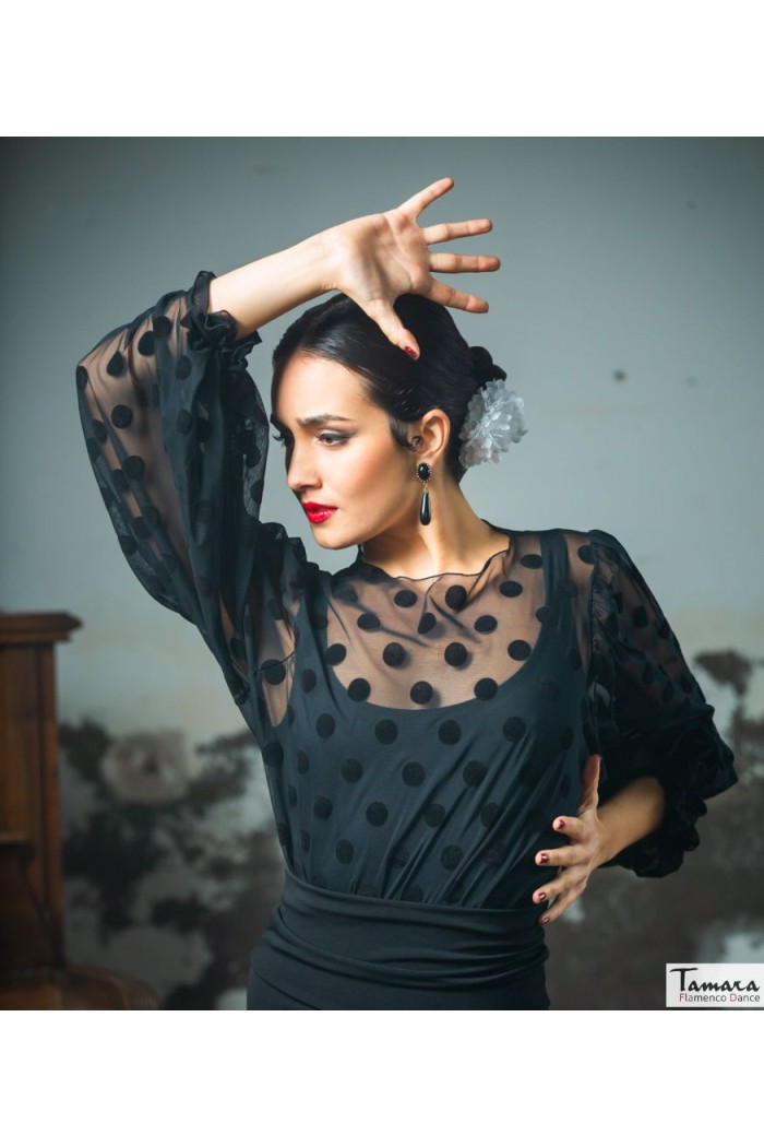  Body/Camiseta flamenca MUJER model Body Bulnes - Tulle and velvet 