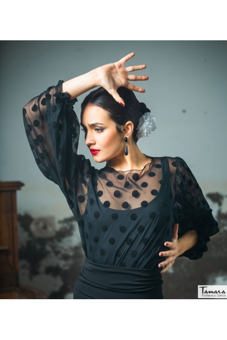 Body/Camiseta flamenca MUJER modelo Body Bulnes - Tul y terciopelo 