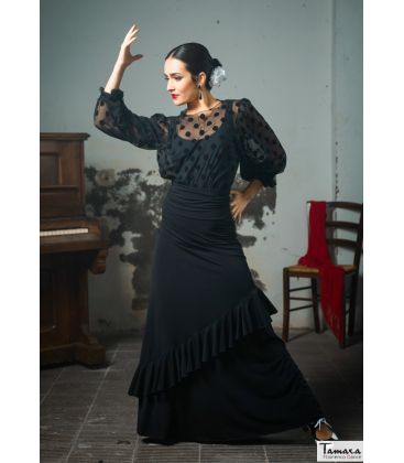 bodycamiseta flamenca mujer bajo pedido - Maillots/Bodys/Camiseta/Top TAMARA Flamenco - Body Bulnes - Tul y terciopelo