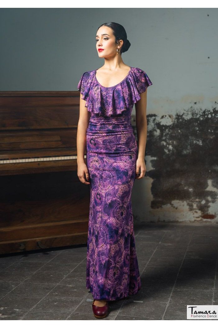 Jupes flamenco FEMME modèle Jupe flamenco Nogales Imprimée - Tricot élastique 