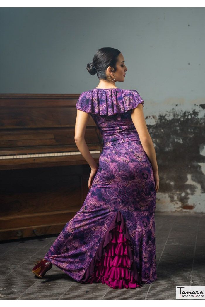 Jupes flamenco FEMME modèle Jupe flamenco Nogales Imprimée - Tricot élastique 