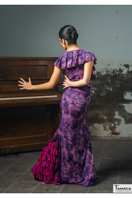 Faldas flamencas MUJER modelo Falda flamenco Nogales Estampada - Punto elástico 